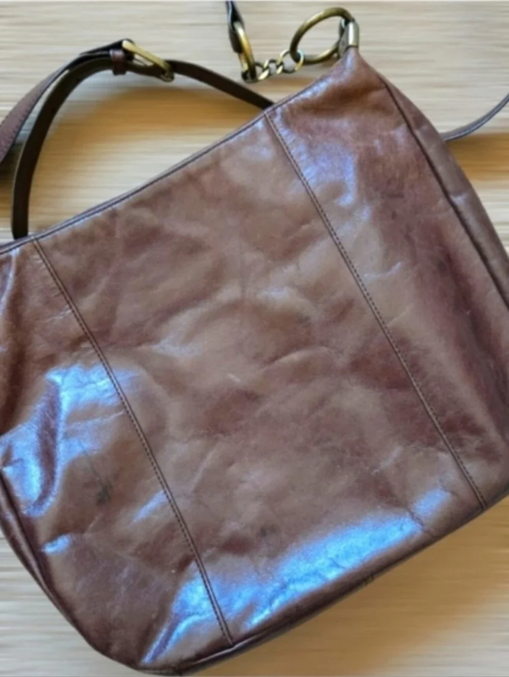 Hobo International Brown Leather Hobo Bag Crossbody Purse